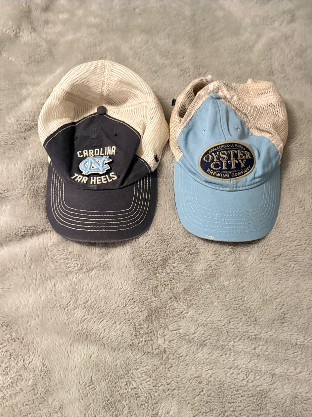 2-Hat Bundle: UNC Tar Heels & Oyster City Brewing Co. Mesh Trucker Hats